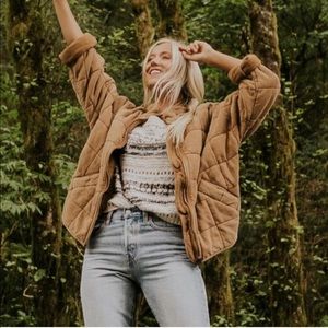 Free people quilted dolman jacket
